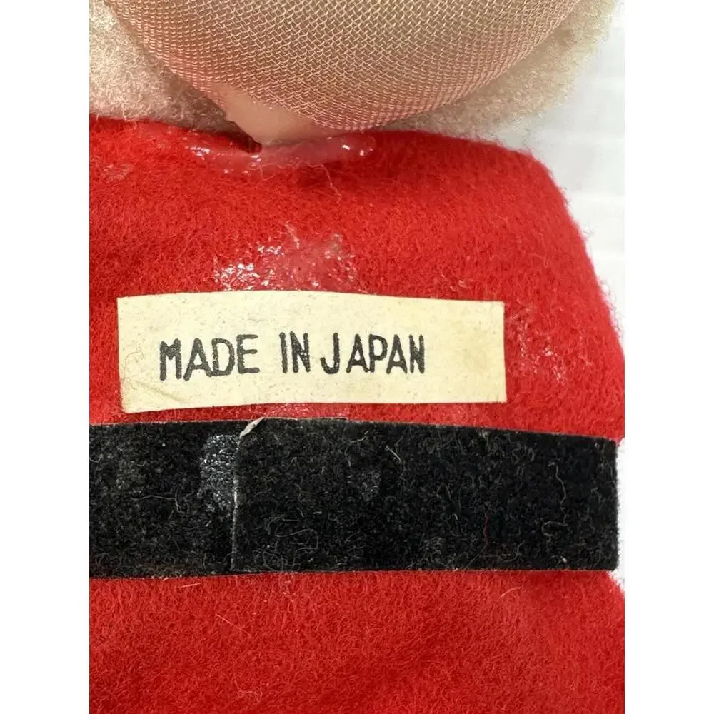 Vintage MCM 1960's Christmas Bendable Felt‎ Santa Ornament Made In Japan